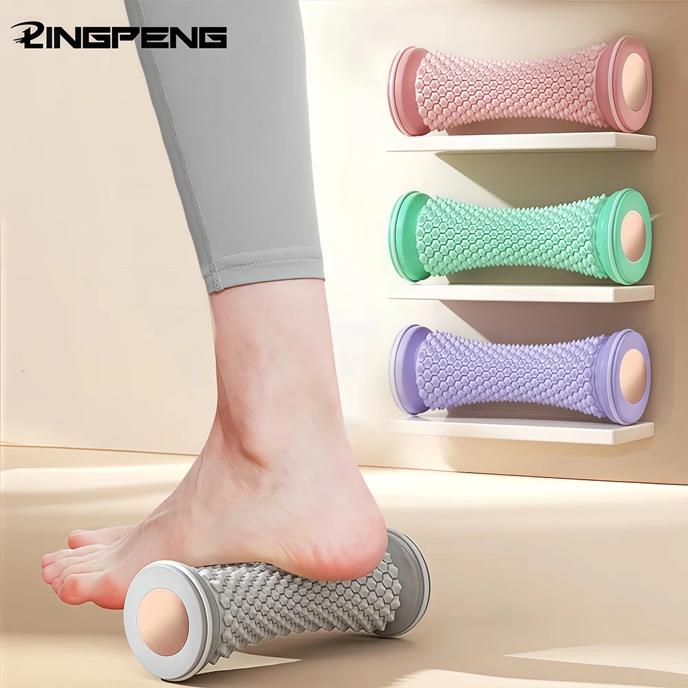 

Массажер для ног, массажный ролик, массажный мяч для йоги, валик для подошвенной фасции, уход за расслаблением мышц, пластиковый ручной массажер для ног