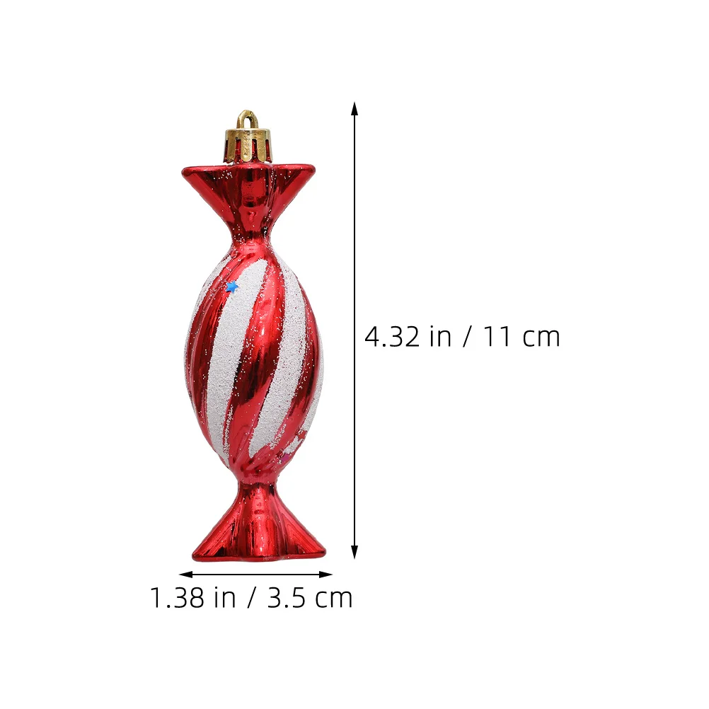 

6Pcs Candy Pendant Christmas Decorations Xmas Tree Hanging Ornament Party Favors Reusable Longtime Fine Workmanship Good Texture