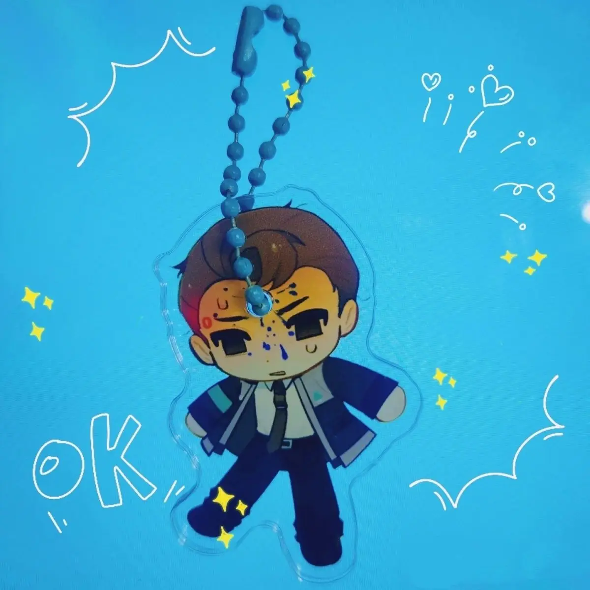 Detroit Become Human-Llavero de Anime versión Q, llavero acrílico para hombre, bonito llavero para mujer, accesorios de adorno para bolso, regalo para Amiga