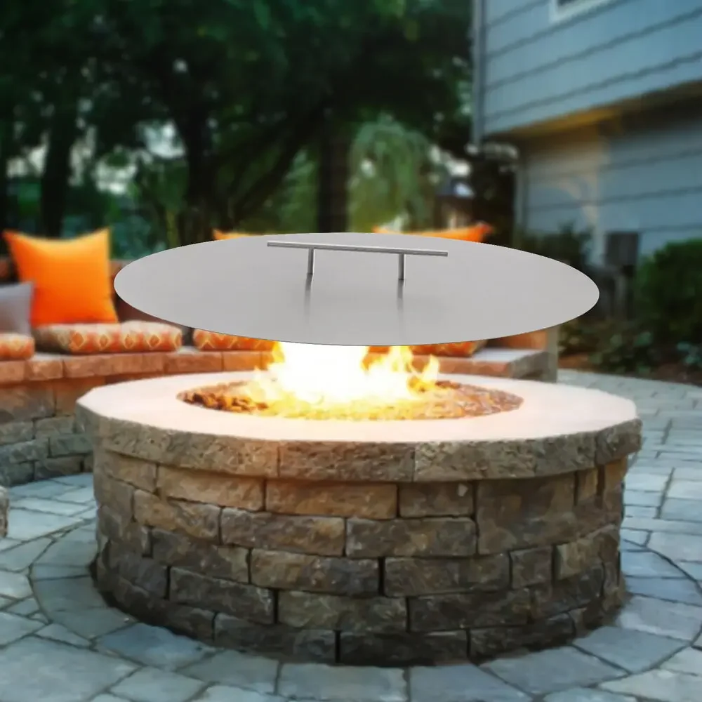 

20" Stainless Steel Fire Pit Lid Cover – Durable, Weather-Resistant, Perfect for Drop-in Burner Pan