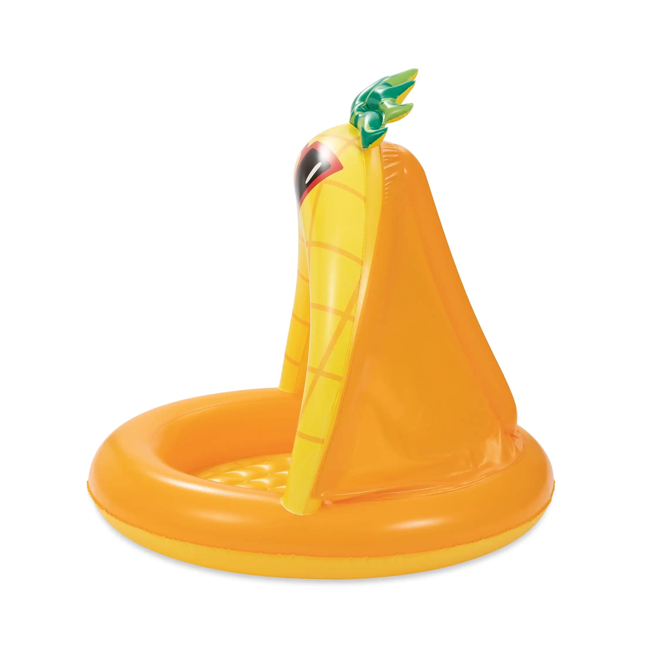 Inflatable Pineapple Shaded Pool, Orange, for Kids 1-3 Years Old, Unisex， swimming pool ， swimming pool for kids