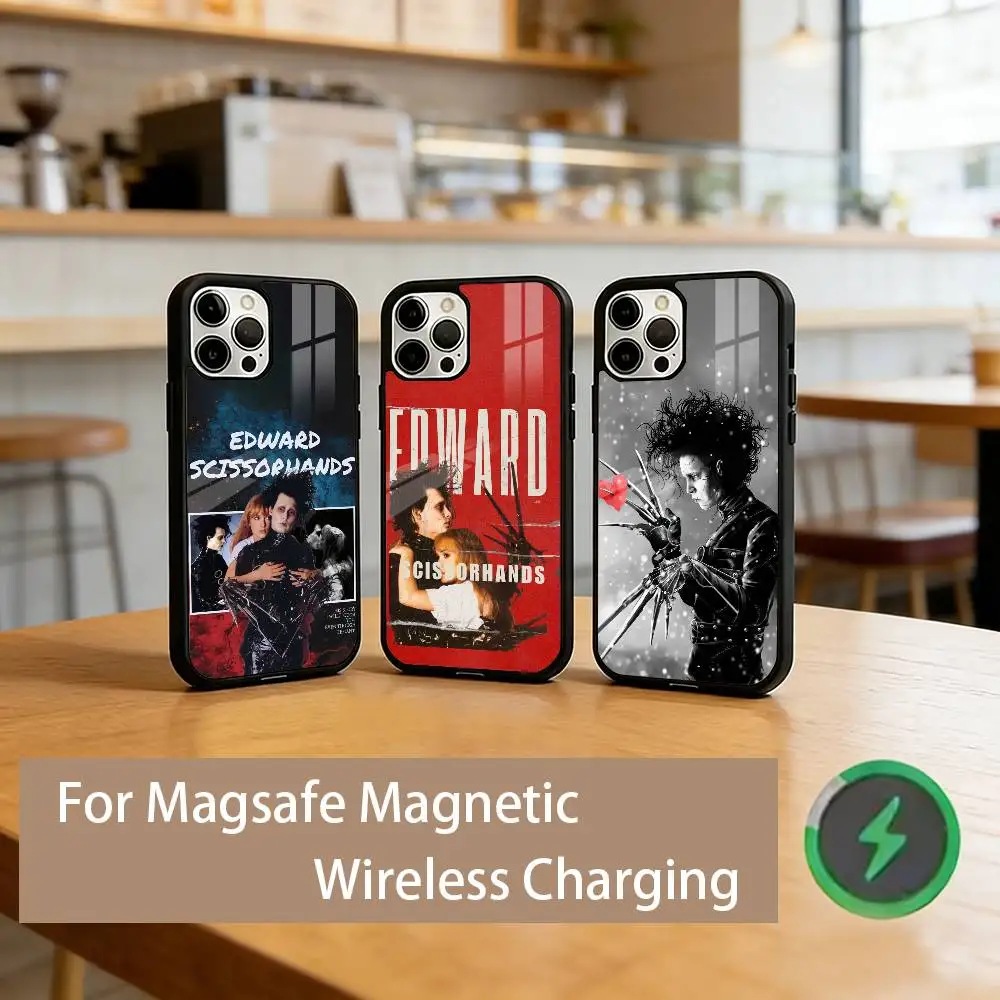 

E-Edward S-Scissorhands Movie Phone Case For iPhone17,16,15,14,13,12,11 Plus,Pro Magnetic with Magsafe Wireless Charging