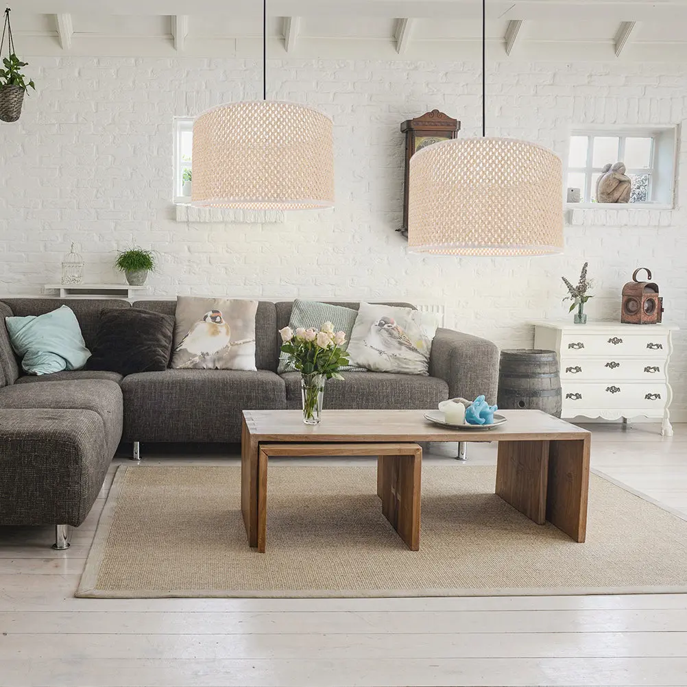 1Pcs Woven Lampshade Fine Workmanship Delicate Light Shade for Home Bar Cafe Restaurant Table Light Fixture Modern Stylish Decor