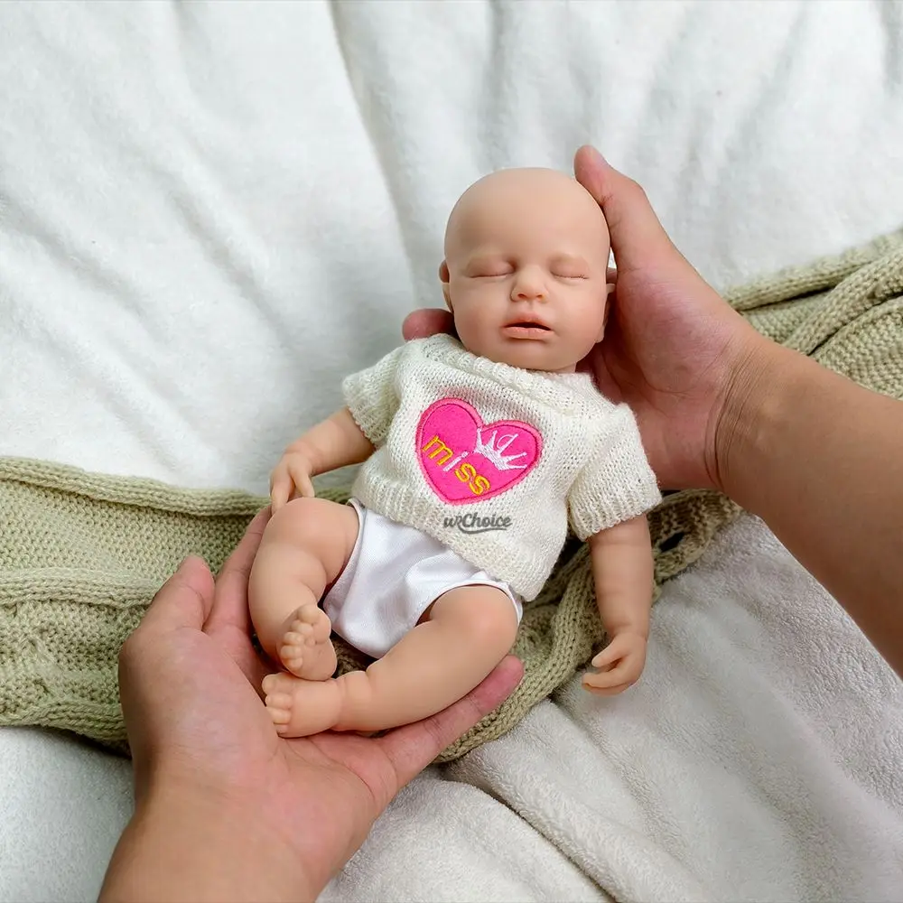 

12inch Loulou Realistic Silicone Reborn Baby Girl with Soft Washable Body Can Open Mouth for Kids Toy Christmas Gift