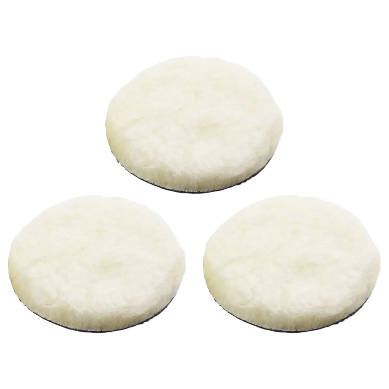 

3pcs Wool Polishing Pads With Sticky Disc & Rod For Car Polisher Drill 4Inch Buffing Polishing Pads Wool Wheel Mop Kit