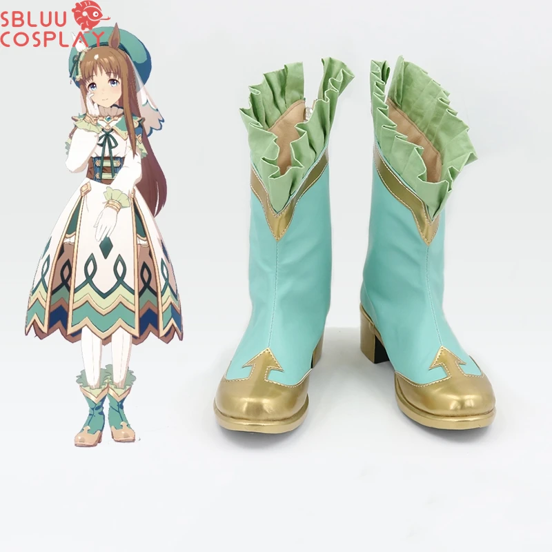 SBluuCosplay Grass Wonder Scarpe Cosplay Stivali su misura