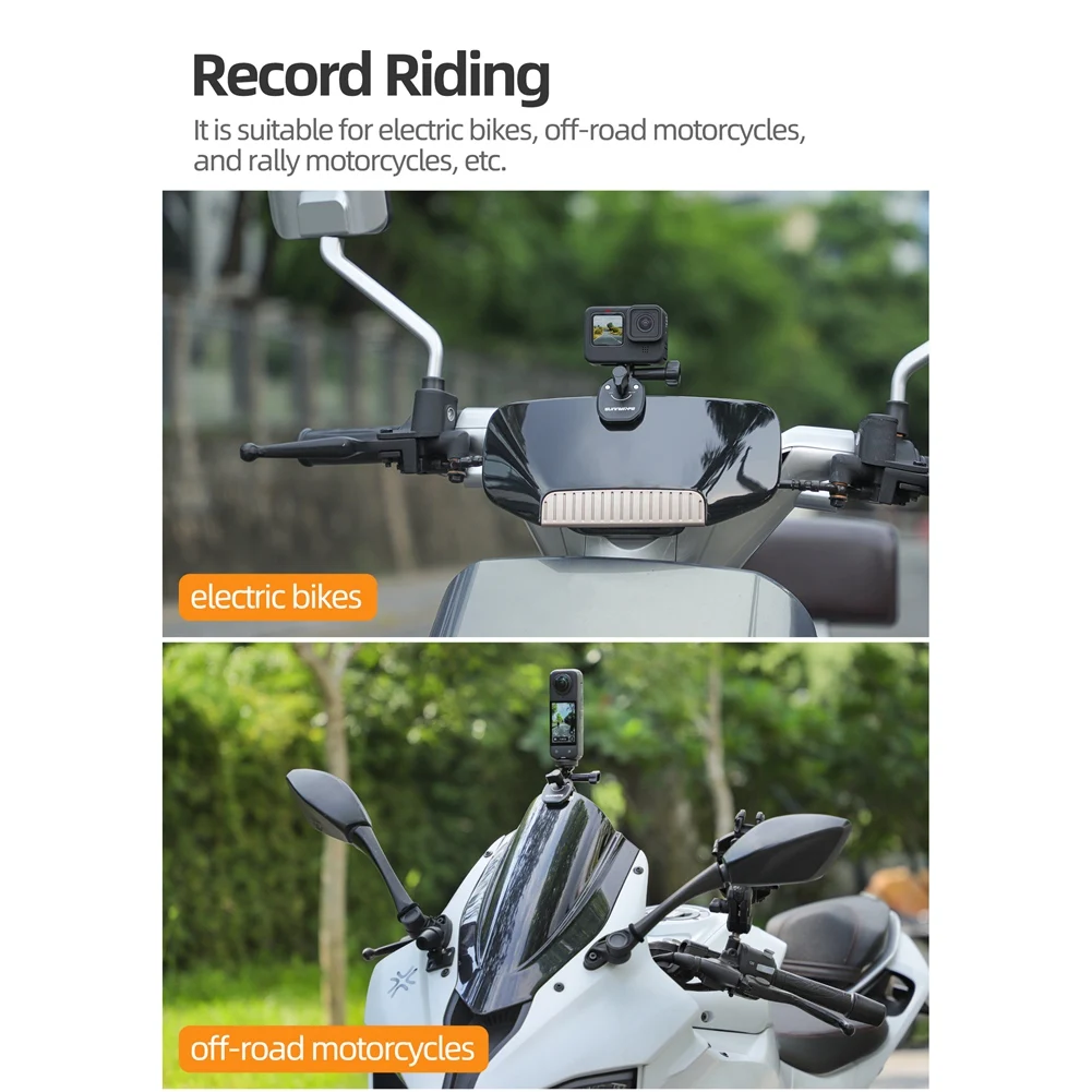 A64I  Motorcycle Windscreen Clamp Mount Accessories for Action GO Series Action Camera