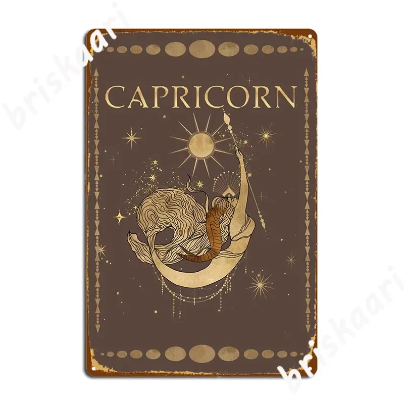 Capricorn Zodiac Woman Metal Sign Plaques Custom Club Party Bar Cave Tin Sign Posters