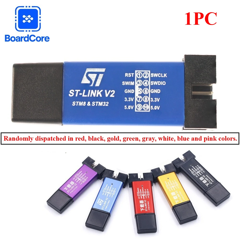ST LINK Stlink ST-Link V2 Mini STM8/STM32 USB Simulator Download Programmer Programming with Cover DuPont Cable ST Link V2