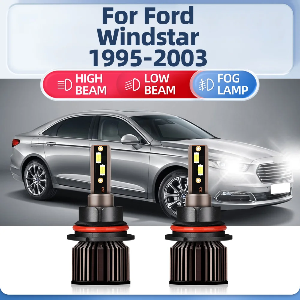 120W Canbus LED Headlight Bulbs 6000K White Car Lights 12V High Low Beam For Ford Windstar 1995-1998 1999 2000 2001 2002 2003