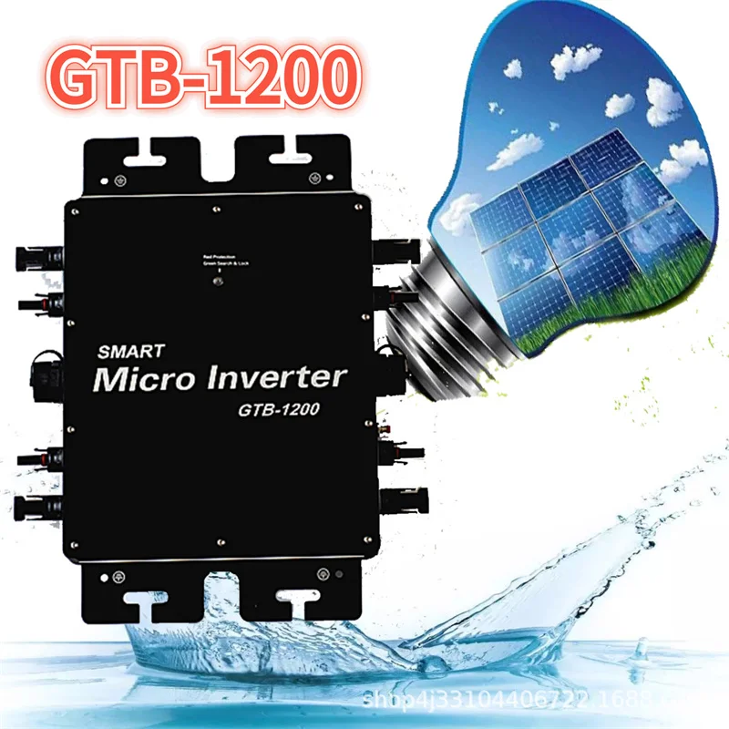 

GTB-1200 Waterproof IP65 Solar Grid Tie Micro Inverter 120/230V 50/60Hz 1000W/1200W Microinverter Inversor With WIFI Monitoring