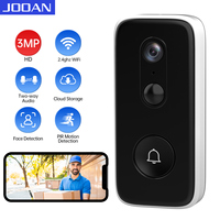 JOOAN 3MP Wireless WiFi Doorbell Video Intercom DoorBell with Camera Smart Phone DoorBell Camera Battery PIR Motion Detector