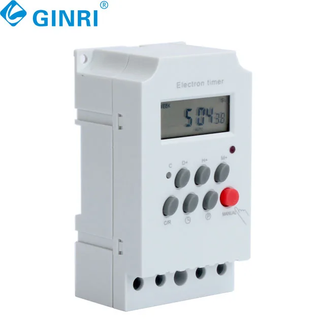 5 قطعة KG316T-II مؤقت إلكتروني أسبوعي قابل للبرمجة 12Vdc 24Vdc 48Vdc ، AC110V AC220V مفتاح مؤقت إلكتروني رقمي