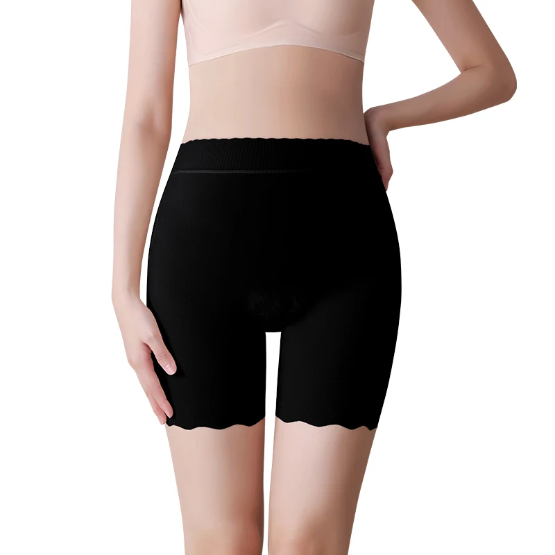 شورتات واقية للنساء الحوامل، سراويل قصيرة آمنة، سراويل بوكسر نسائية مقاس كبير، ملابس داخلية من الحرير الجليدي، ملابس داخلية صيفية تحت التنورة #4