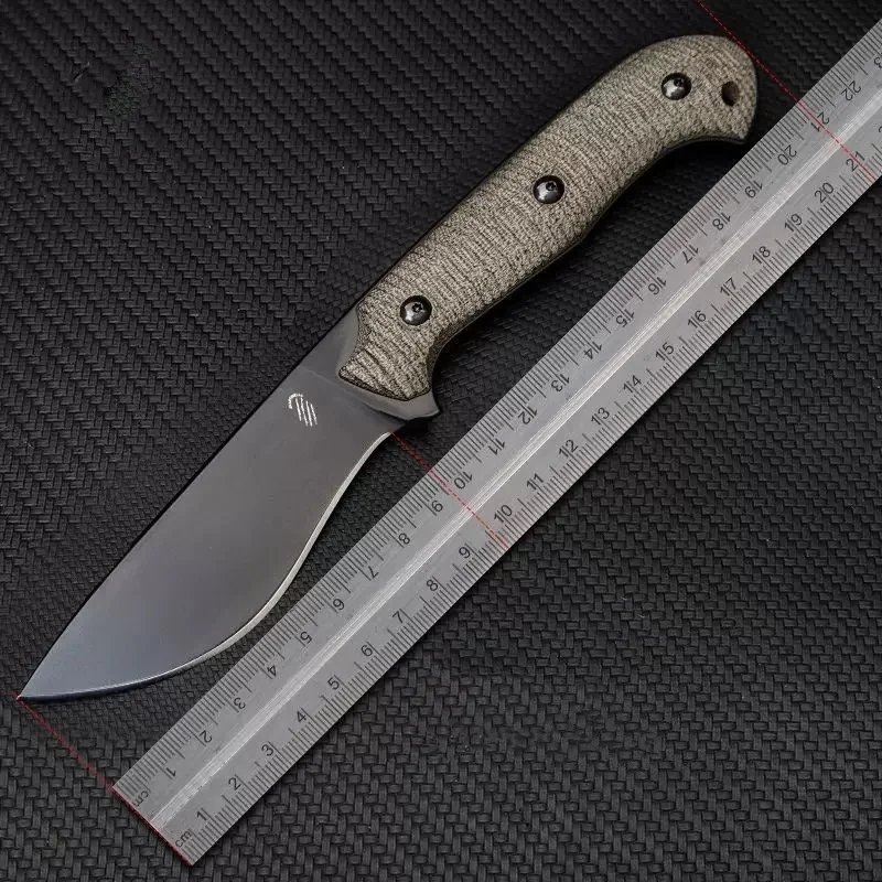 Silence - Linen handle N690 Steel Wilderness hunting knife Travel emergency rescue tool Diving cutter Sharp fruit knife