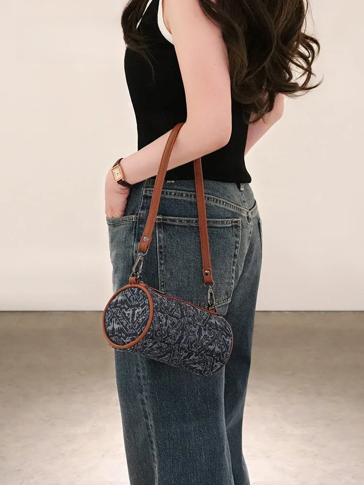 Bolsa redonda criativa com padrão de dragão e fênix, estilo tradicional chinês, presente feminino para o Festival Qixi.