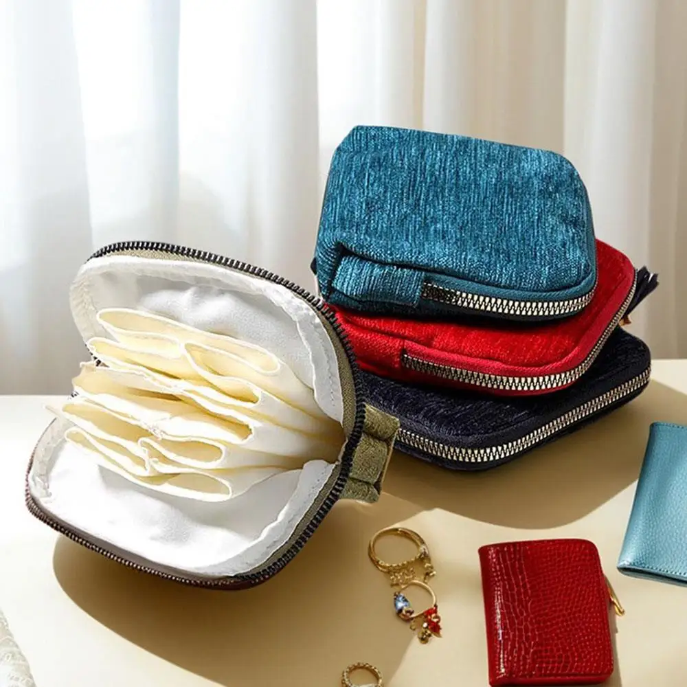 

Multi-layer Tassel Wallet Pouch Jewelry Storage Bag Jade Bracelet Large-capacity Zipper Jewelry Packaging Bag Jewelry Organizer