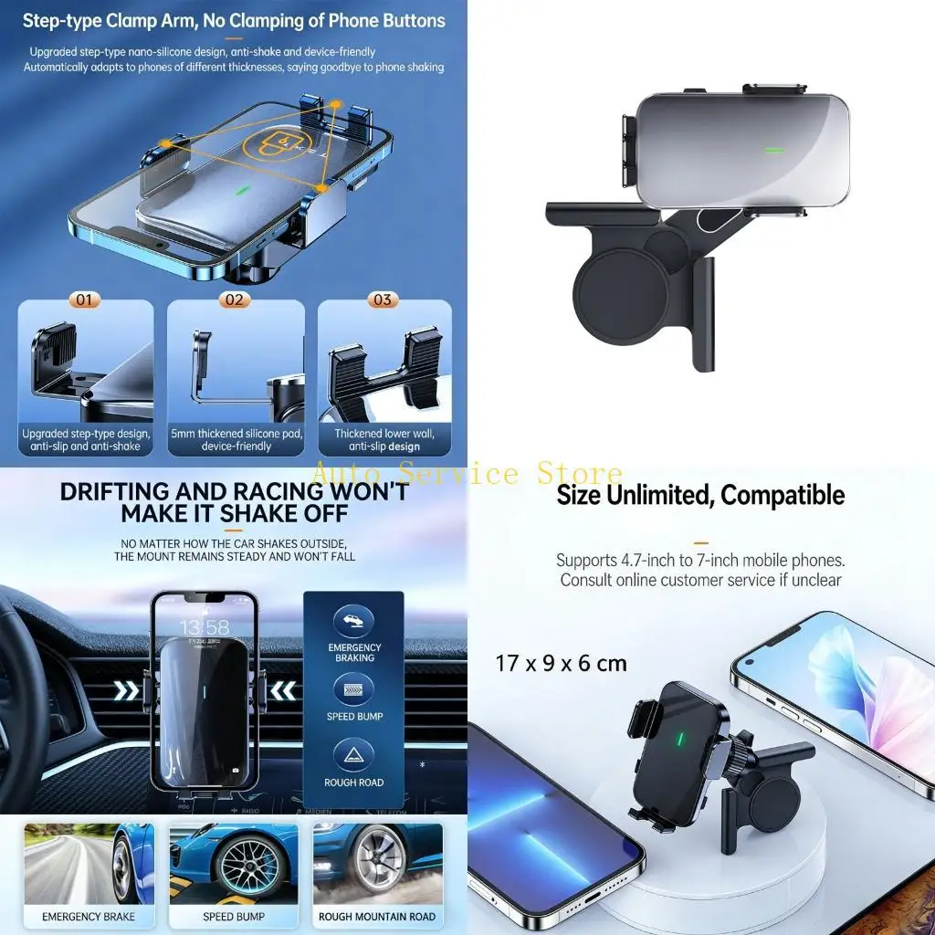 

462A Strong Solar Phone Stand For Cars Having Wide Base And Shock Absorption