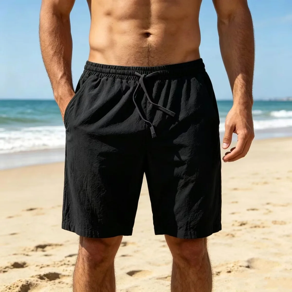 2026 Hot Sale Men's Sport Shorts Summer Daily Boxing Training Shorts Male Outdoor Gym Fitness Workout Short Pants Knee-length