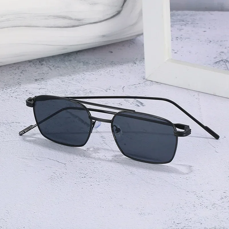 Dropshipping Fashion Square Sunglasses Men Women Metal Sun Glasses Retro Sun Glasses Vintage High Quality Gafas Oculos De Sol