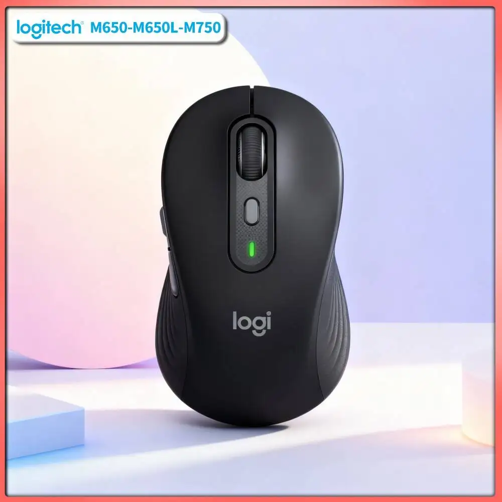 Logitech M650/M650L Wireless Ergonomic Mouse - Soft Thumb Rest, 400-4000 DPI, Advanced Optical Sensor, 10m Range