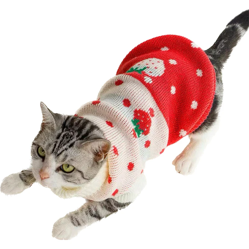 Pull en tricot chaud pour animaux de compagnie, vêtements pour petits chiens, vêtements de cerf de Noël, costume de chat, manteau GlaCat, manteau d'Halloween