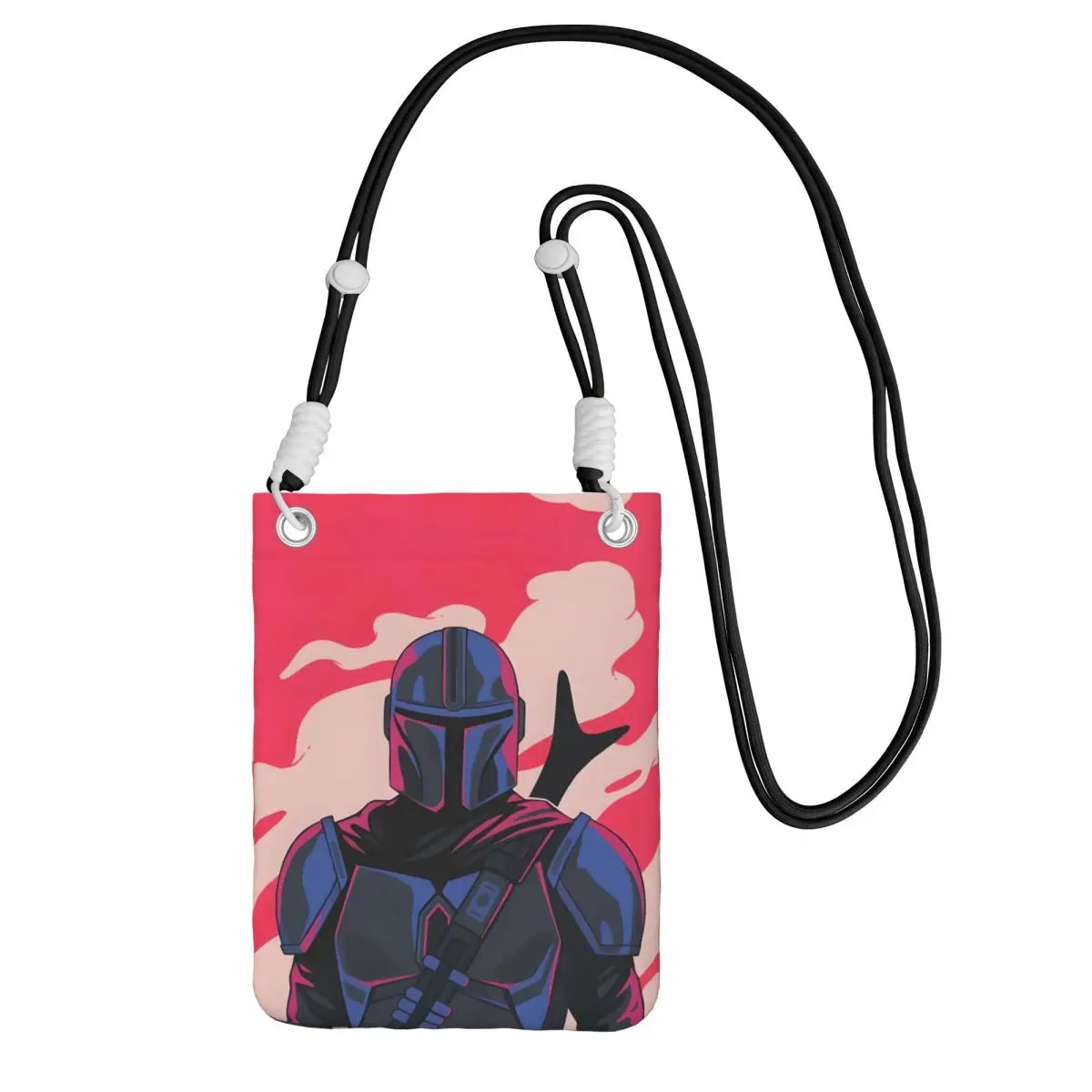 

Custom M-Mandalorianed Carry A Mobile Phone Bag Diagonally Men Women Space Television Mobile Phone Bag Hiking Phone Money Pouch