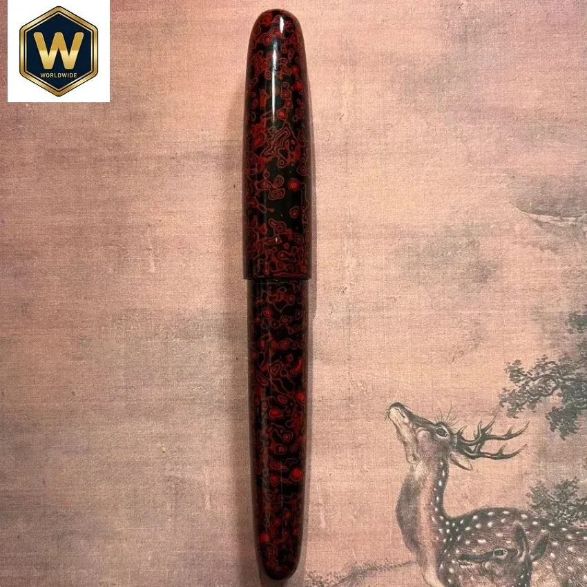 Hand Lacquered Classic Wooden Fountain Pen - Elegant Design, Long Knife EF/F/M Nib (0.38/0.5/0.7mm), Business Office Ink Pen