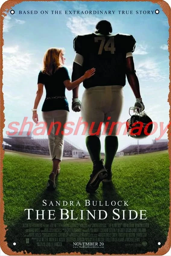 The Blind Side movie poster Retro Metal Sign Vintage TIN Sign for Wall Decor Cafe Bar Office Home Art Sign Gift 12 X 8 inch HAI