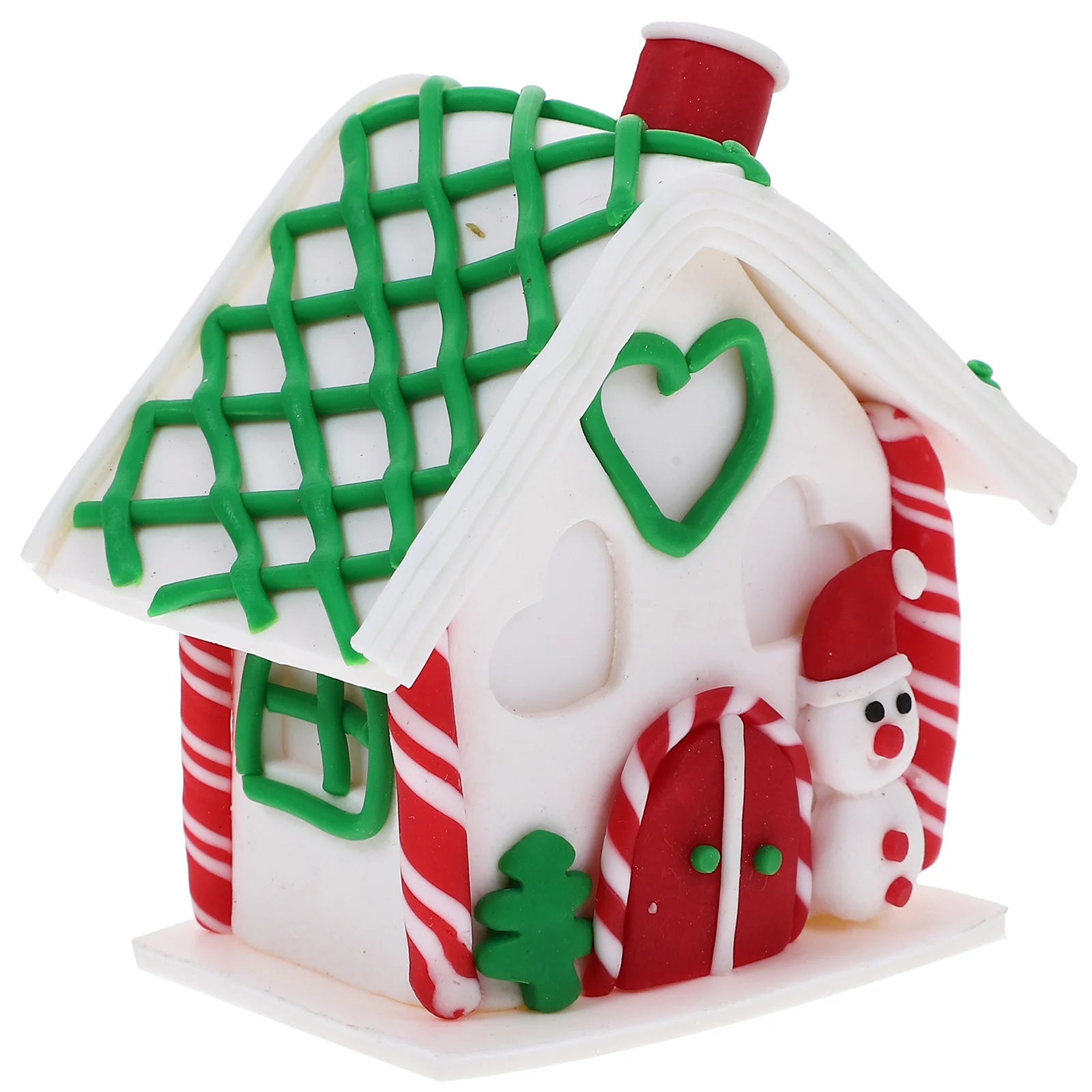 

Christmas Luminous Polymer Clay House Table Centerpiece Xmas Glowing Miniature Ornament Christmas House Table Ornament