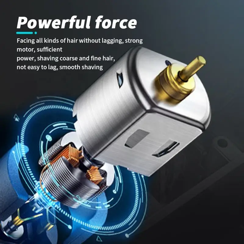 WAIKIL Professional Men's Electric Hair Clipper Portable Hair Trimmer USB Charging Digital Hair Clipper Electric Push Clipper