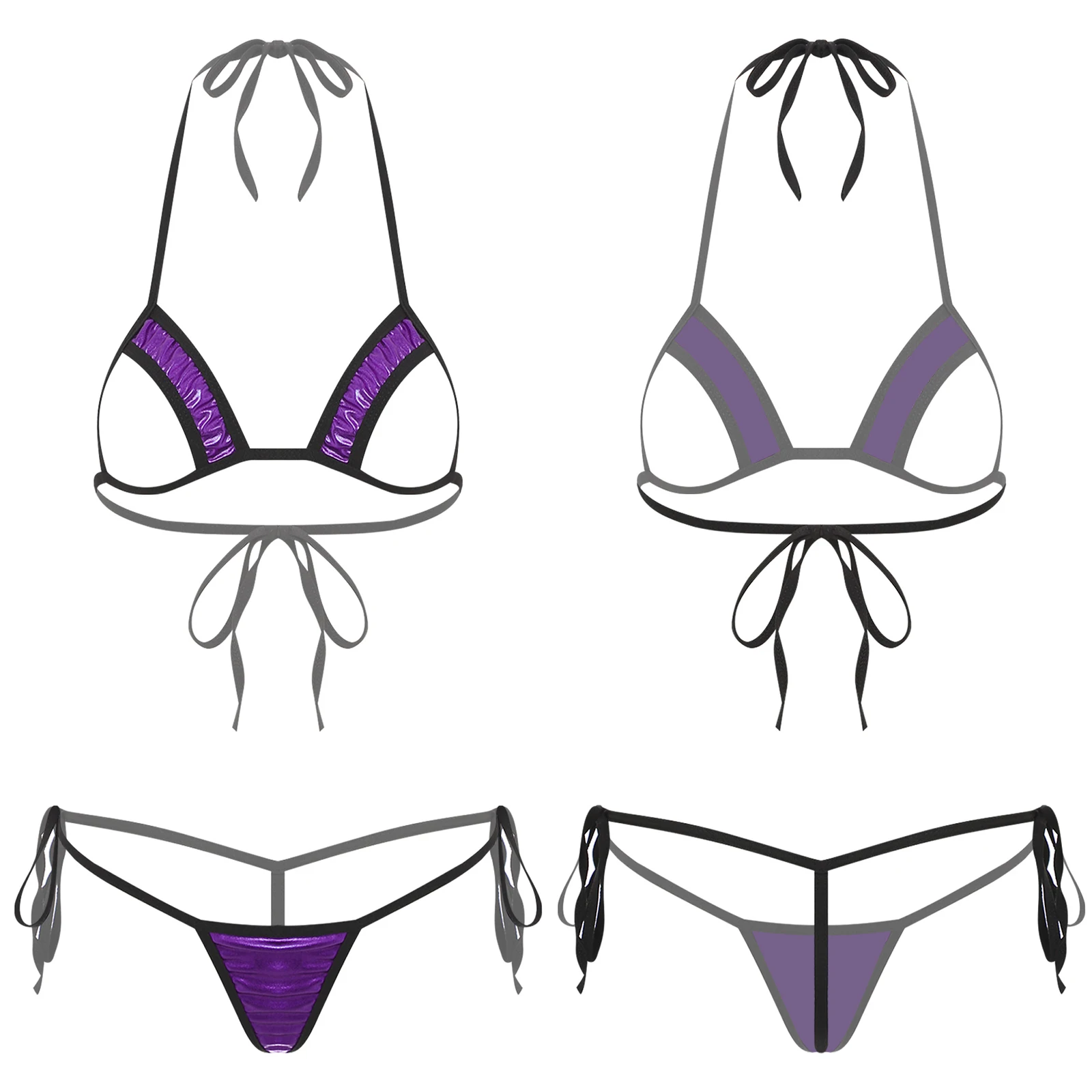 

Women Adult Lingerie Bra Sets Open Cup Nipple Exposed Bra Top And Micro T-back Thong for Erotic Couple's Dating Nightwear