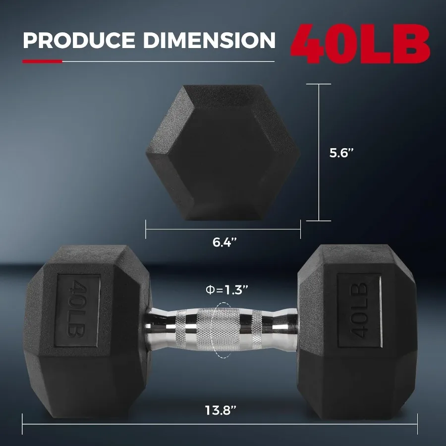 مجموعات دمبل سداسية مغلفة بالمطاط بوزن 5300 رطل مع رف اختياري لأوزان اليد المطلية بصالة الألعاب الرياضية المنزلية لتدريبات القوة Ide