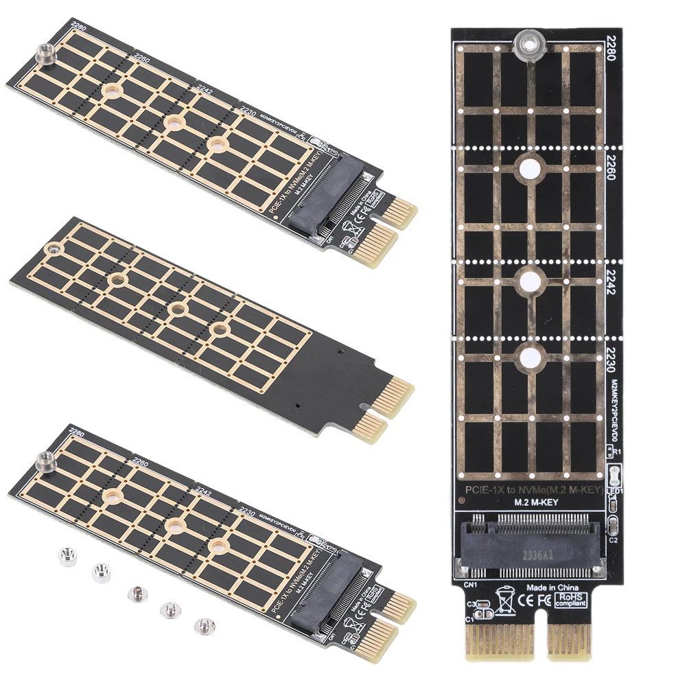 

Разъем PCI-E M Key 8 Гбит/с PCIE 3.0 X1 к адаптеру M.2 NVMe SSD Интерфейсная карта M Key для 2230 2242 2260 2280 M.2 SSD