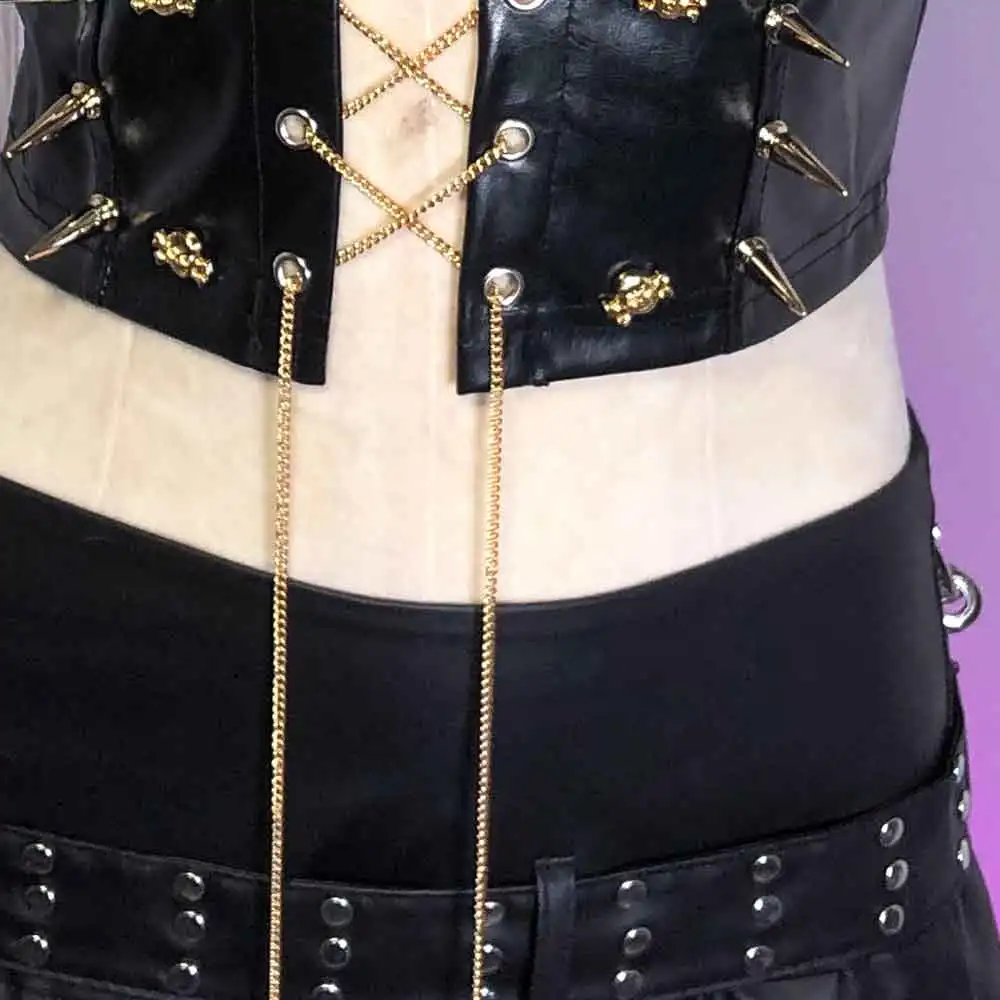 

Gothic Tank Eco E-Girls Y2K Halter Camisole TOPS Kawaii Skull Hand Made Punk Rock Grunge Goth Harajuku DIY Studded Rivet