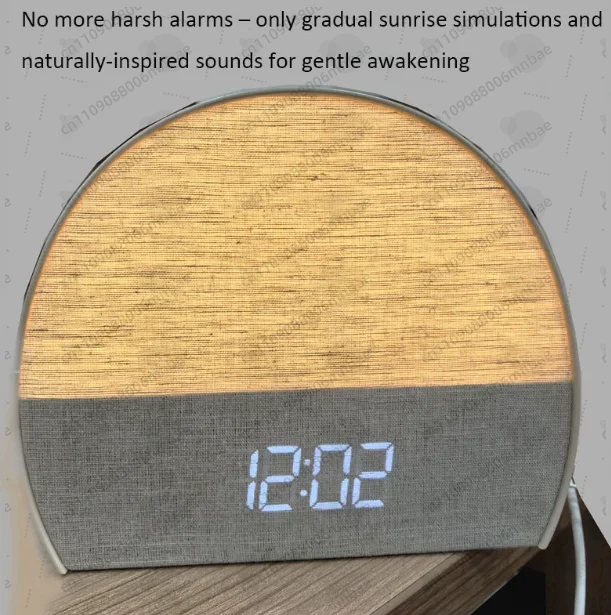 

Новый световой будильник 2025 года из ткани – прикроватный светильник для сна с Bluetooth-колонкой, часами, радио и таймером обратного отсчета для сна