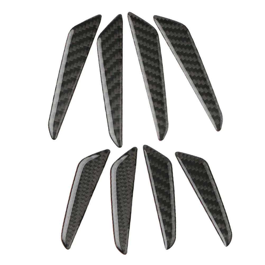 

2 Sets Carbon Fiber Anti-Collision Stickers Car Door Edge Guard Bumper Trim Protector Universal Scratch Resistant High Strength