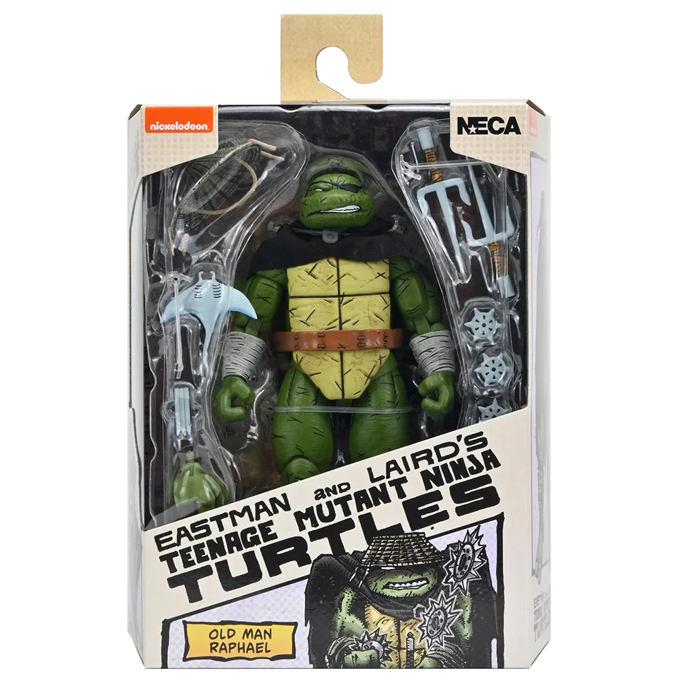 NECA 54452 Teenage Mutant Ninja Turtles Old Man Raphael Mirage Comics Action