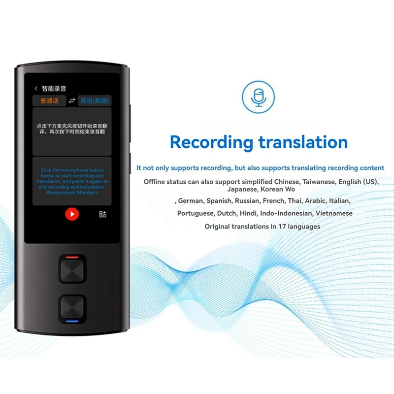 138 Languages Wifi Online And Offline Voice Translator Accurate Translation Recording To Text For Overseas Travel