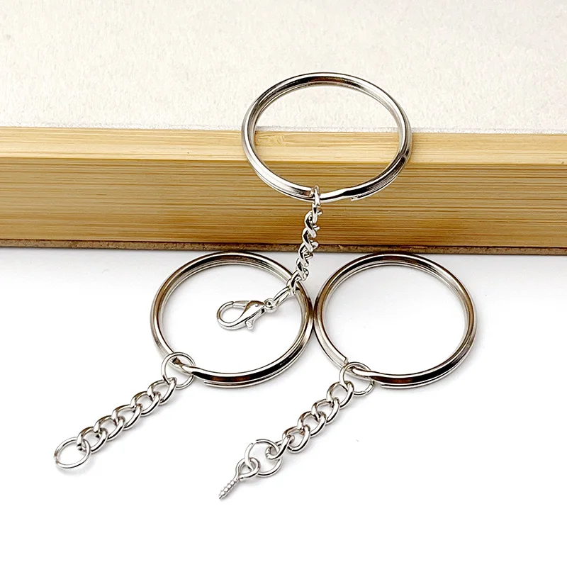 20/100 Stück 25/30 mm Dreiecksdraht offene Schleife Schraubstift Schlüsselanhänger Karabinerverschluss Schlüsselanhänger DIY Schmuck Spielzeug Anhänger Herstellung Zubehör – Detail 8