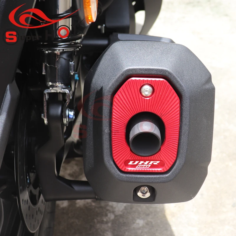 Motorcycle Accessories CNC Aluminium Exhaust Heat Dhield Protector Guard Cover for HAOJUE UHR150 UHR 150 UHR125 UHR 125