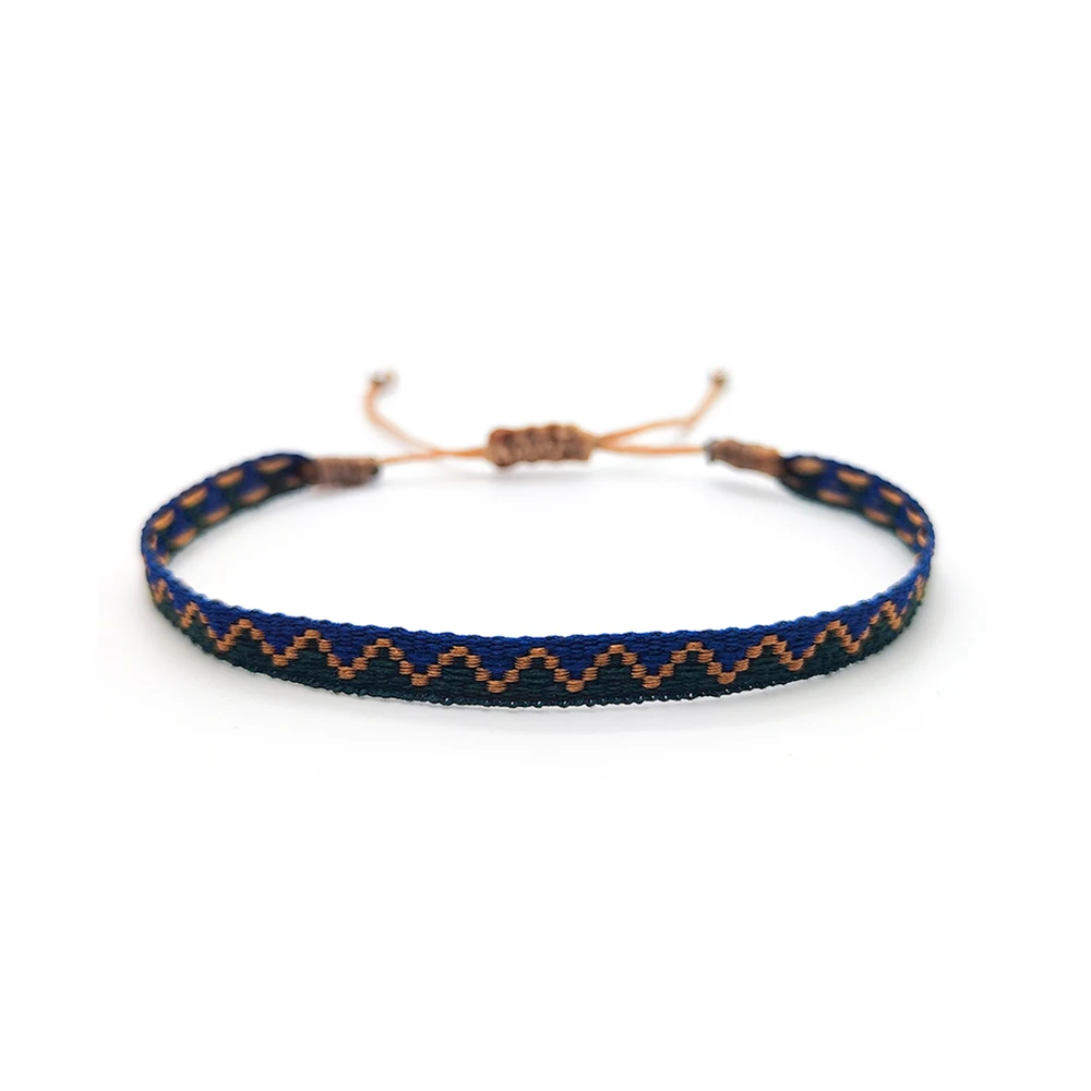 KKBEAD Kolumbien Armband Stoff Stoff Armbänder für Frauen Männer Handgewebtes geflochtenes Armband Geschenk Großhandel Boho Freundschaftsschmuck – Detail 7