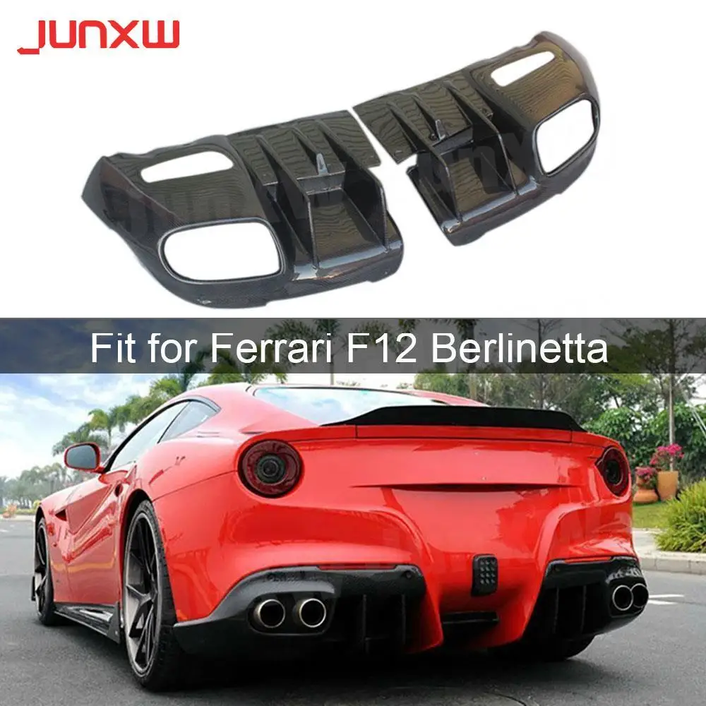 

Carbon Fiber Rear Bumper Lip Diffuser Spoiler Case for Ferrari F12 Berlinetta 2013-2016 Car Styling