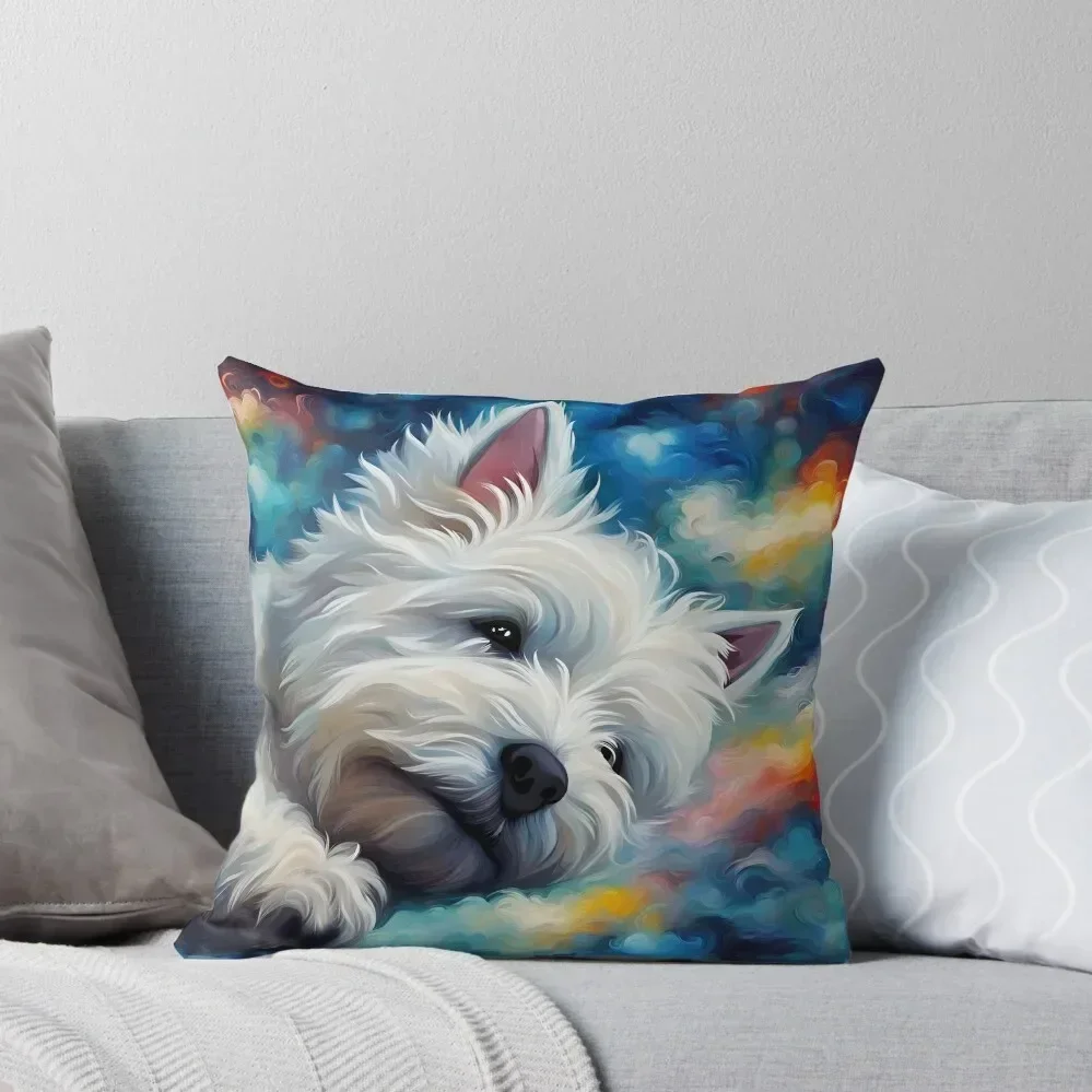 

Westie dreams Throw Pillow autumn decoration Pillow Case Christmas pillow
