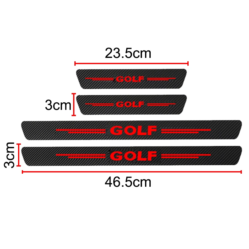 Carbon Fiber Car Door Edge Sill Protector Strip Sticker For VW Golf 4 5 6 7 MK7 MK6 MK5 MK4 MK3 MK2 Door Sill Decals Accessories