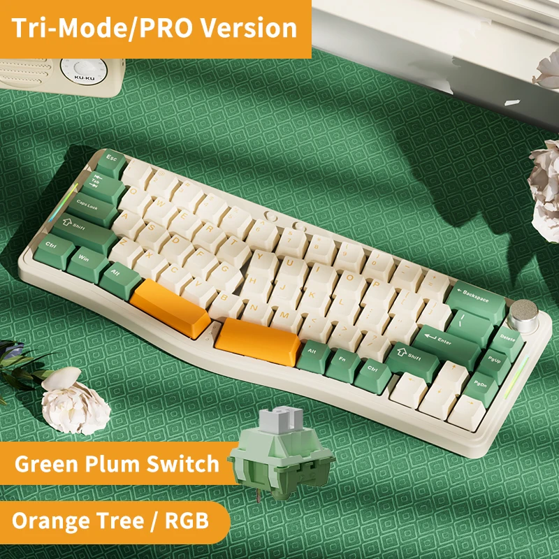 Alice Ajazz AKS068pro Alice 68 keys Gasket Ergonomics Layout Hotswap RGB