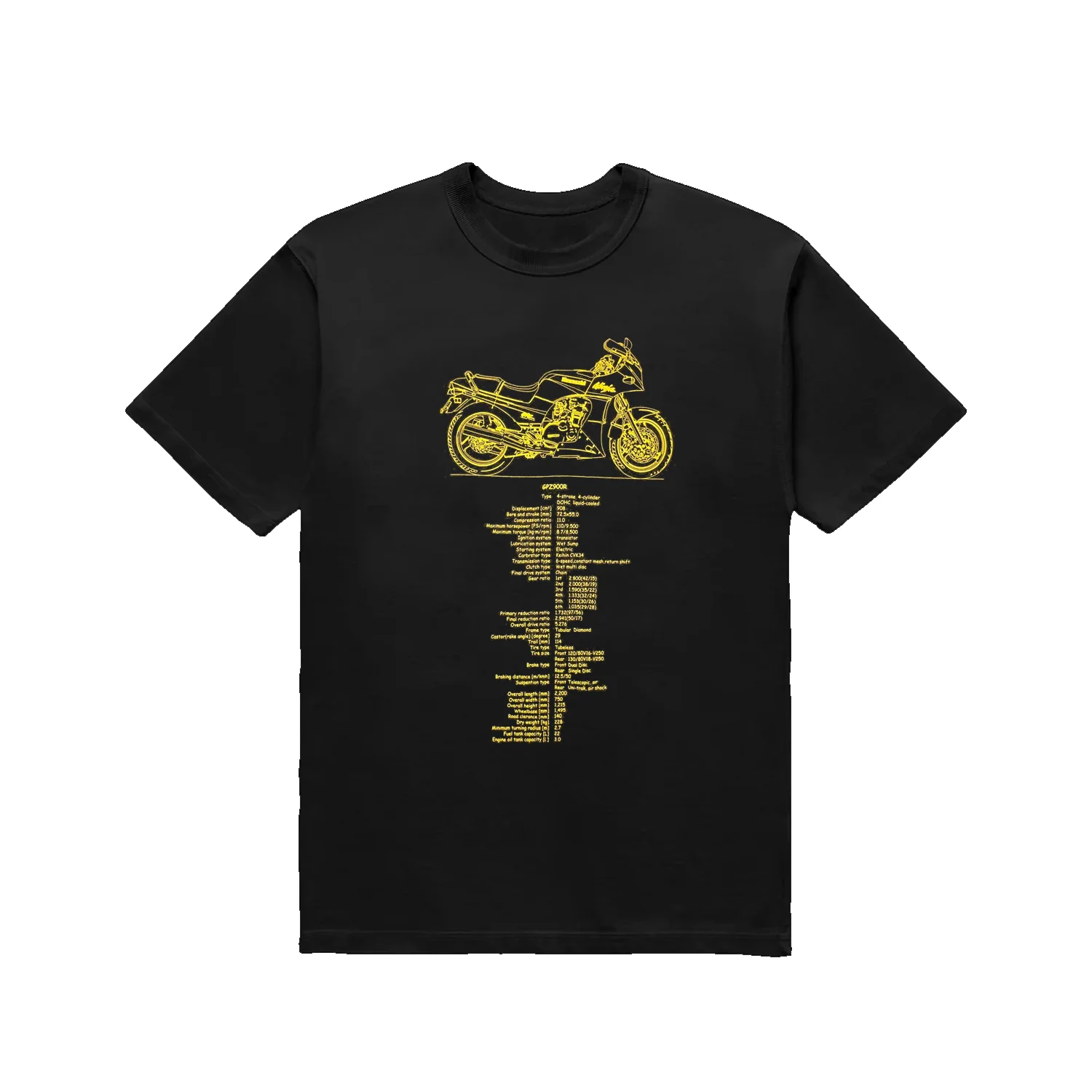 

Kawasaki GPZ900R T-shirt Newest Outdoor Cycling Summer Classic Tee Adults Loose Exercise Off-road Motorcycle Jersey