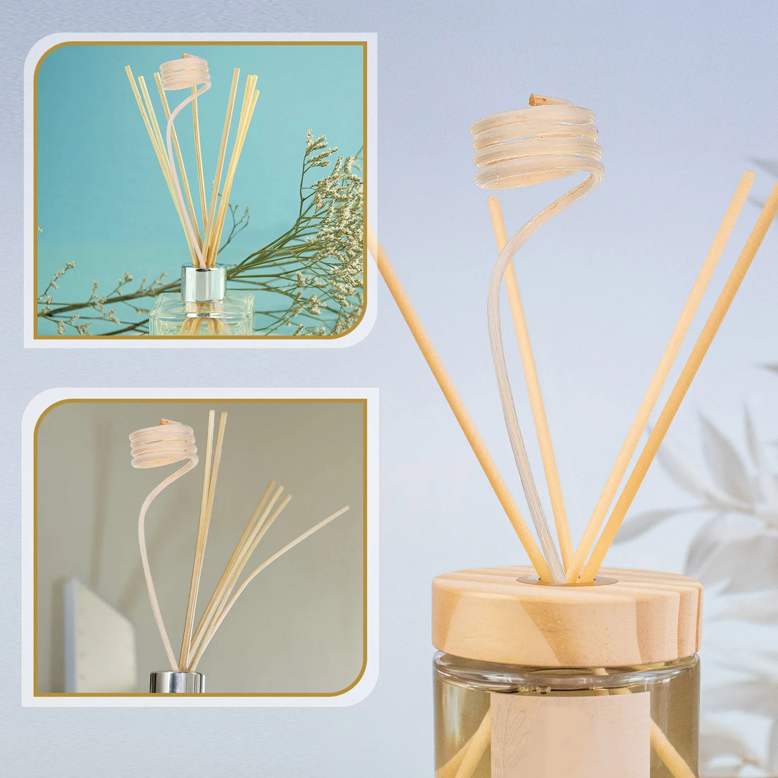 

Yardenfun 20Pcs Vanilla Aromatherapy Reed Diffuser Sticks Rattan Scent Oil for Home Aroma Replacement