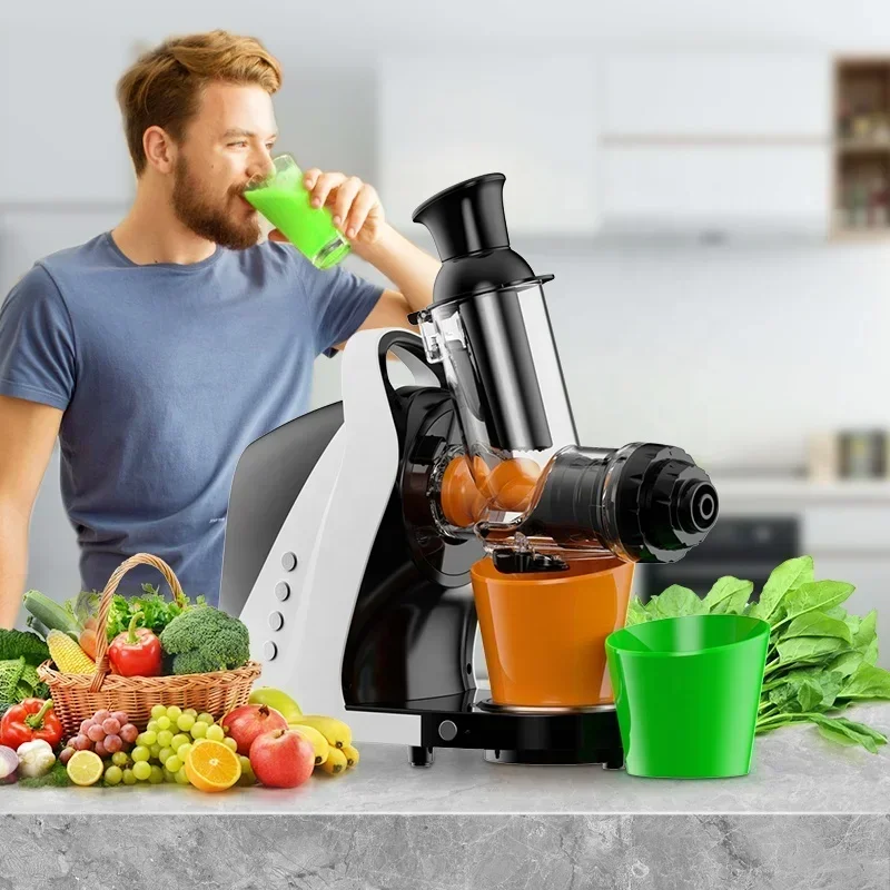 BPA Free 250W Juicers Powe  ul Big Feeding Mouth Commercial Juicer Extractor Machine Cold Press Slow Juicer