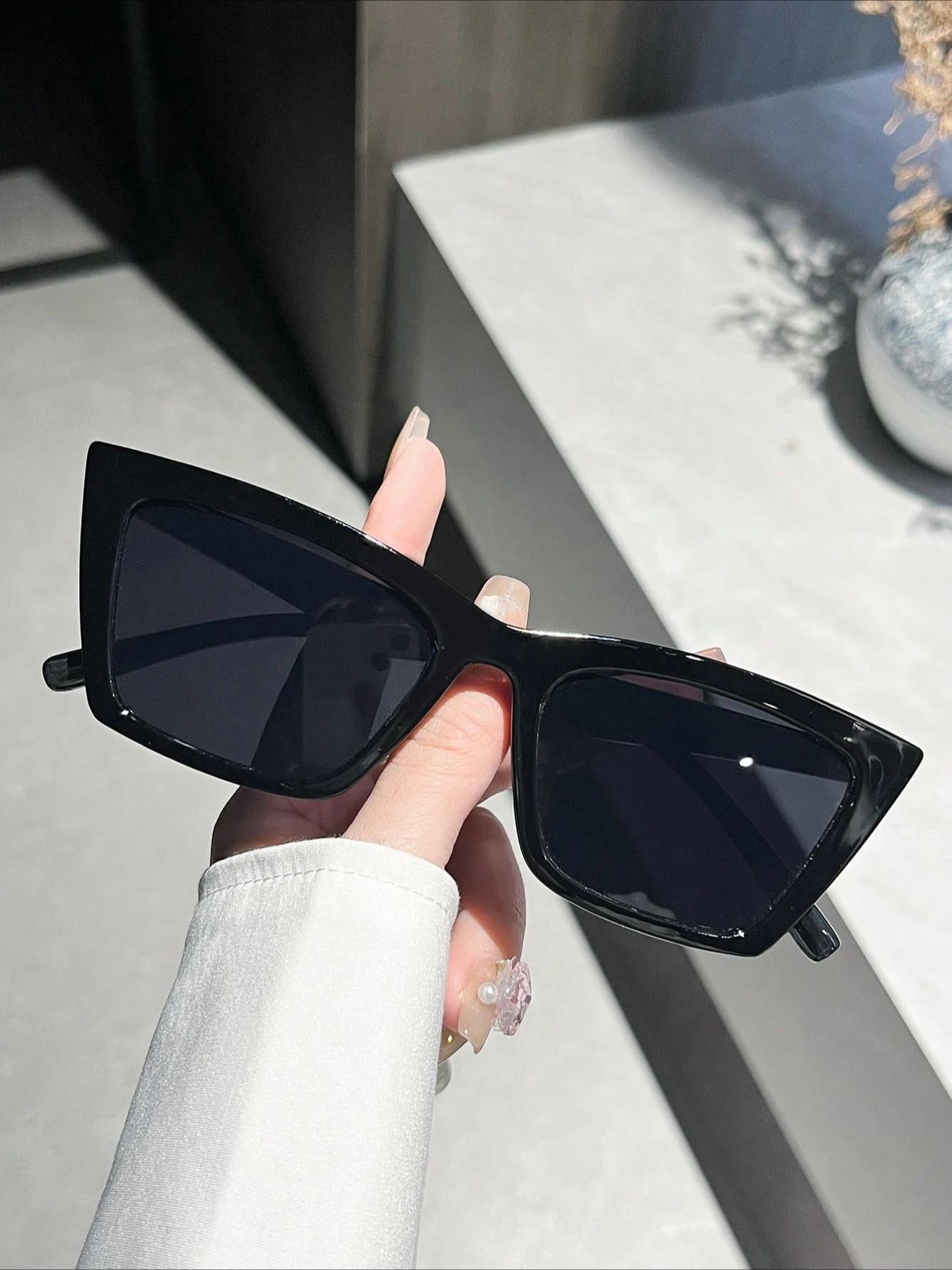 نظارات شمسية عين القطة للجنسين، مناسبة للتصوير في الشوارع والسفر والعطلات والملابس الأنيقة.